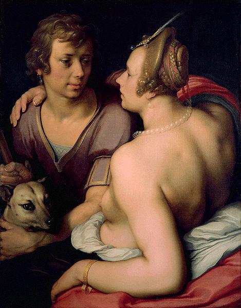 CORNELIS VAN HAARLEM Venus and Adonis as lovers oil painting image